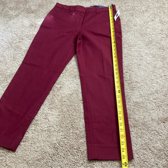 GAP FORMAL/WORK PANTS WOMENS Size 06 R Slim Crop Color Maroon Zipper Pockets NWT - Picture 11 of 16